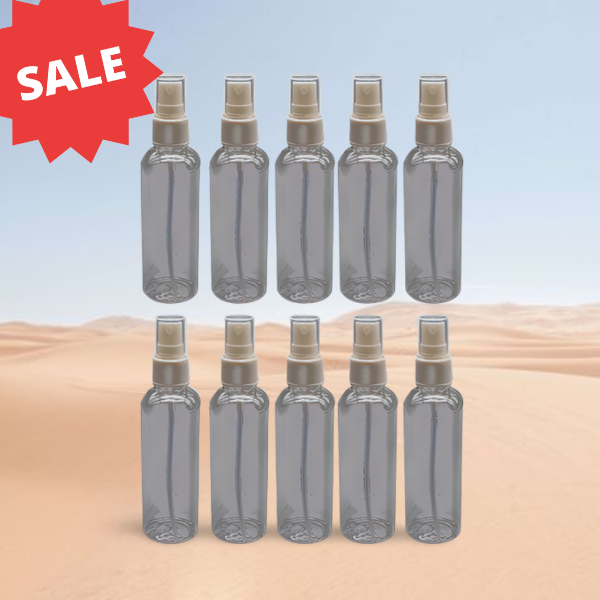 10 Pcs 100 mL/3.4 Oz Plastic Transparent Empty Multi Purpose Misty Spray Bottles