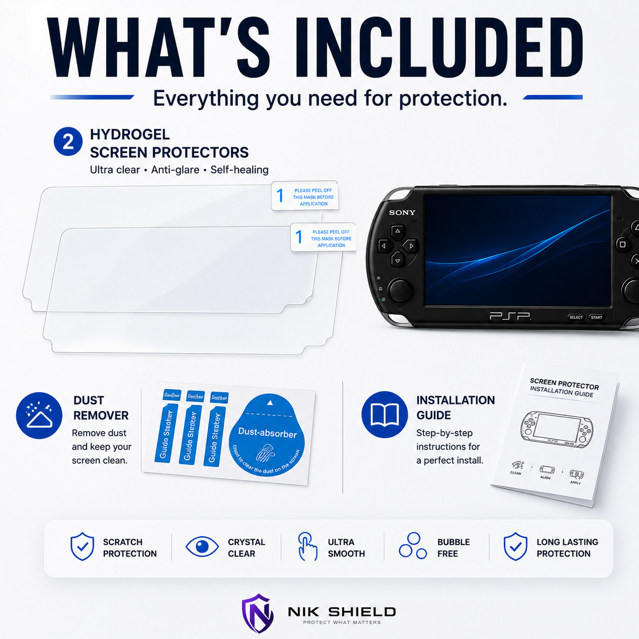 3 Pack PlayStation Portal All Models Screen Protector Matte Anti-Glare Hydrogel