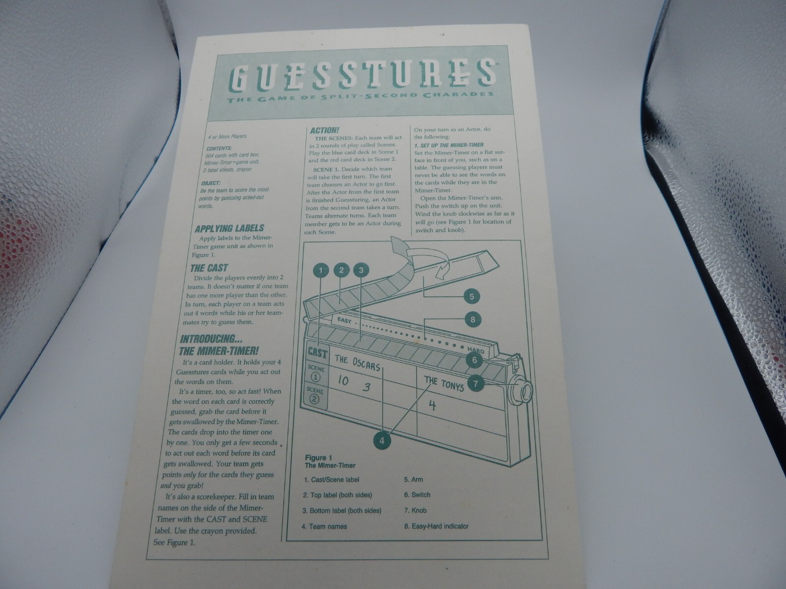 Guesstures Game Replacement Pieces You Select