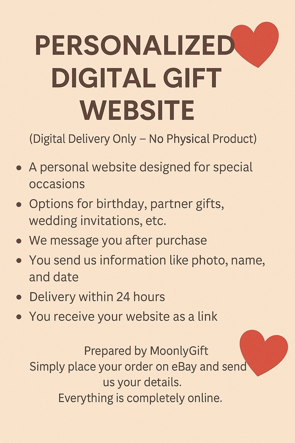 Romantic Personalized Digital Gift Page – Unique Surprise for Your Partner