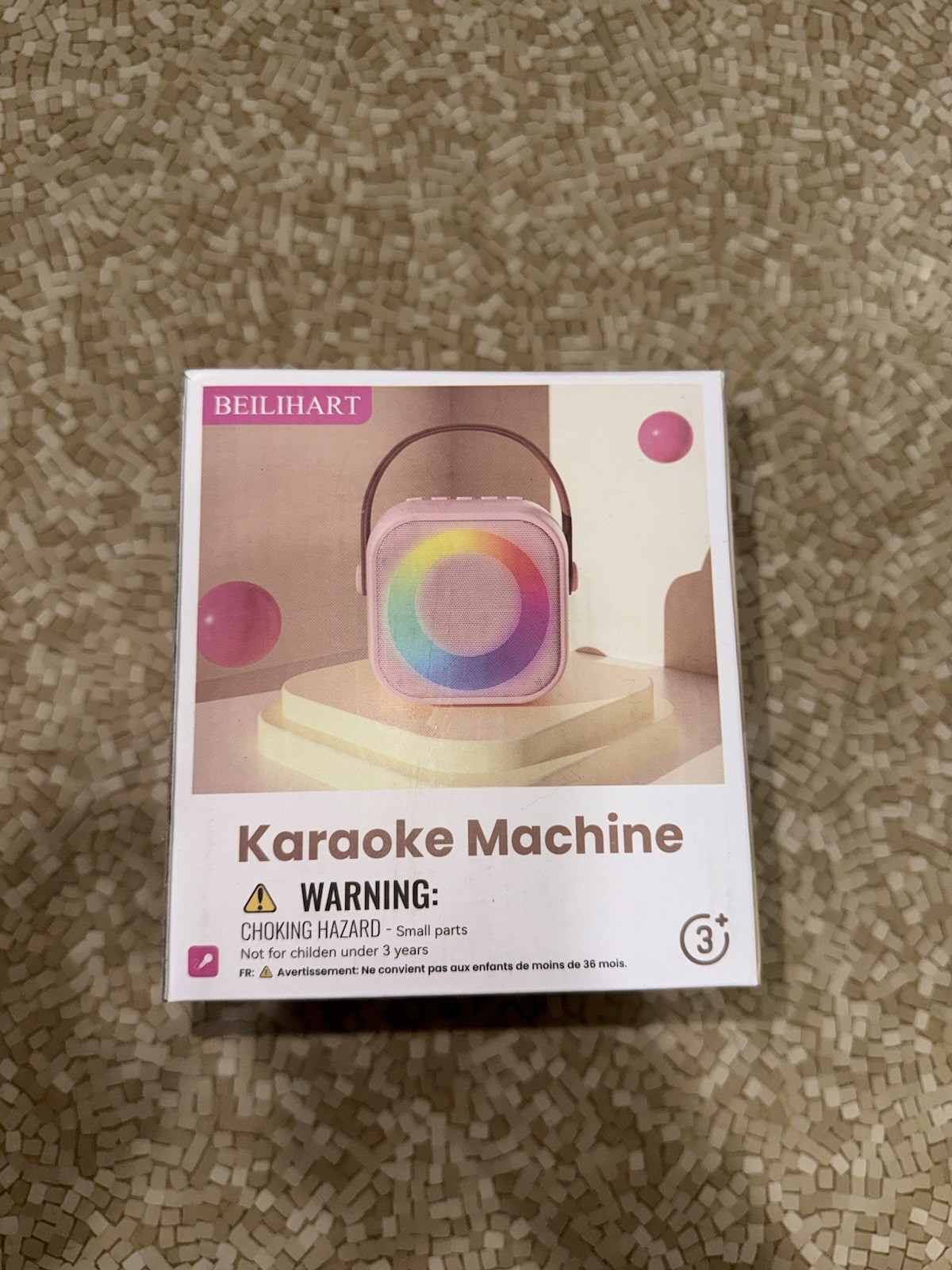 Beilihart Pink Portable Bluetooth Speaker Mini Karaoke Machine