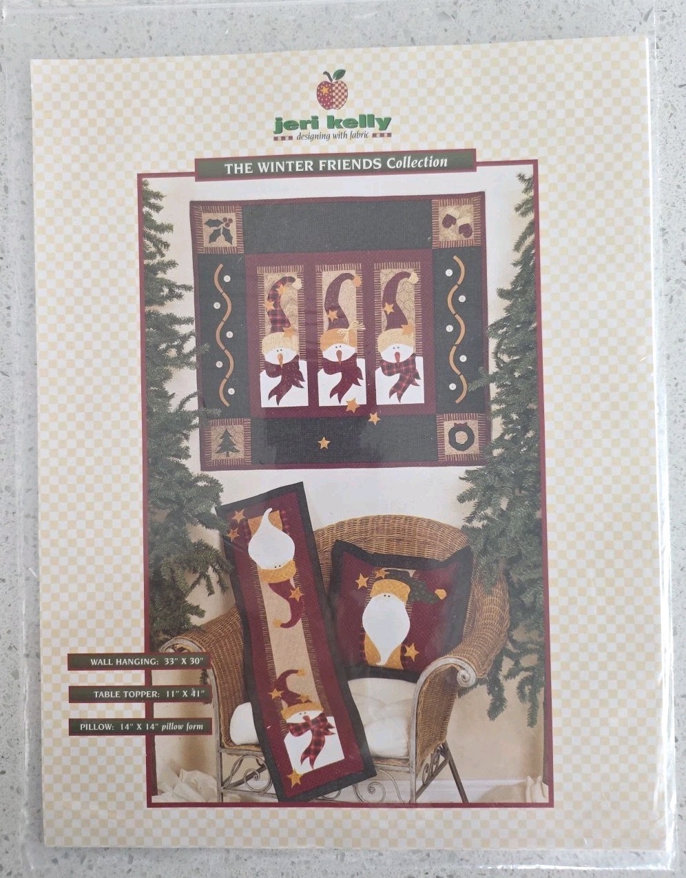 Jeri Kelly Winter Friends Collection Quilt Pattern Snowman Santa  Christmas NIP