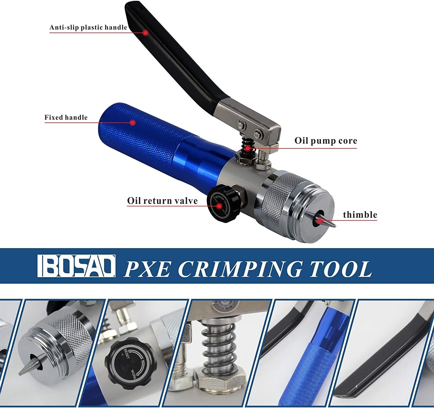 HVAC Hydraulic Swaging Tool Copper Tubing Expander Deburring Custom Size Fitting