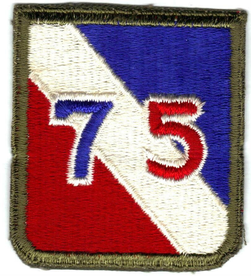 Cut-edge WW2 75th Inf. Div.  ARMY  100% Guarantee to be Authentic