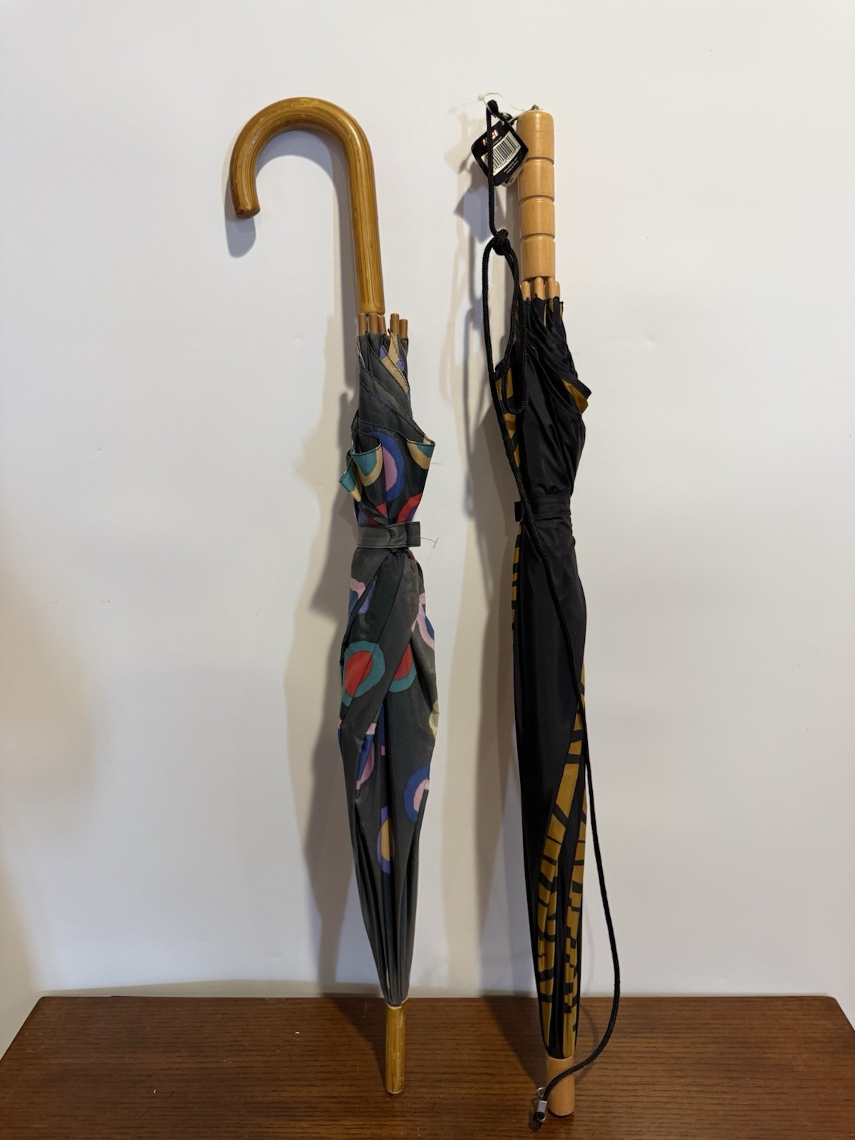 Umbrellas- Two One Wooden, One Plastic Large