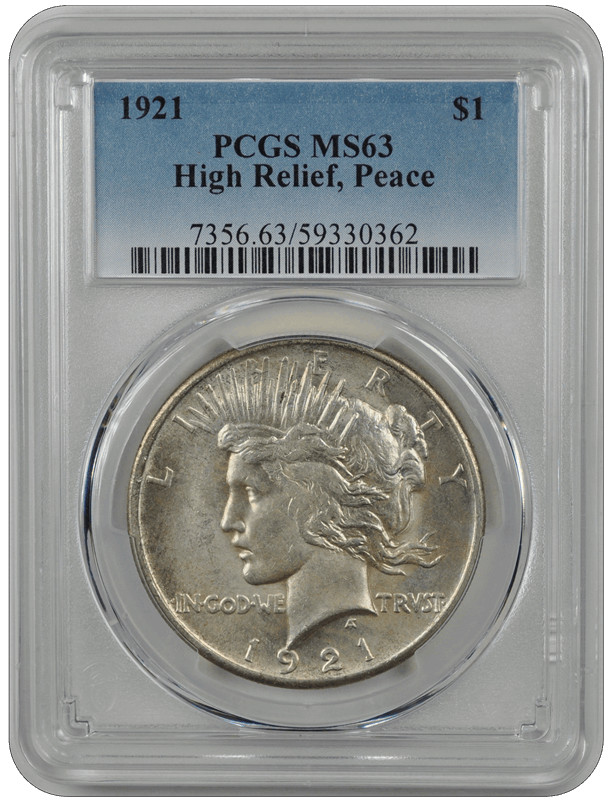 1921 Peace PCGS MS 63