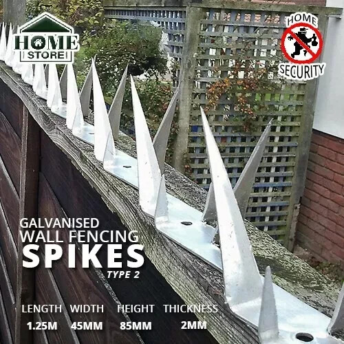 Galvanised Security Wall Fencing Spikes Anti-Climb Spikes Type2