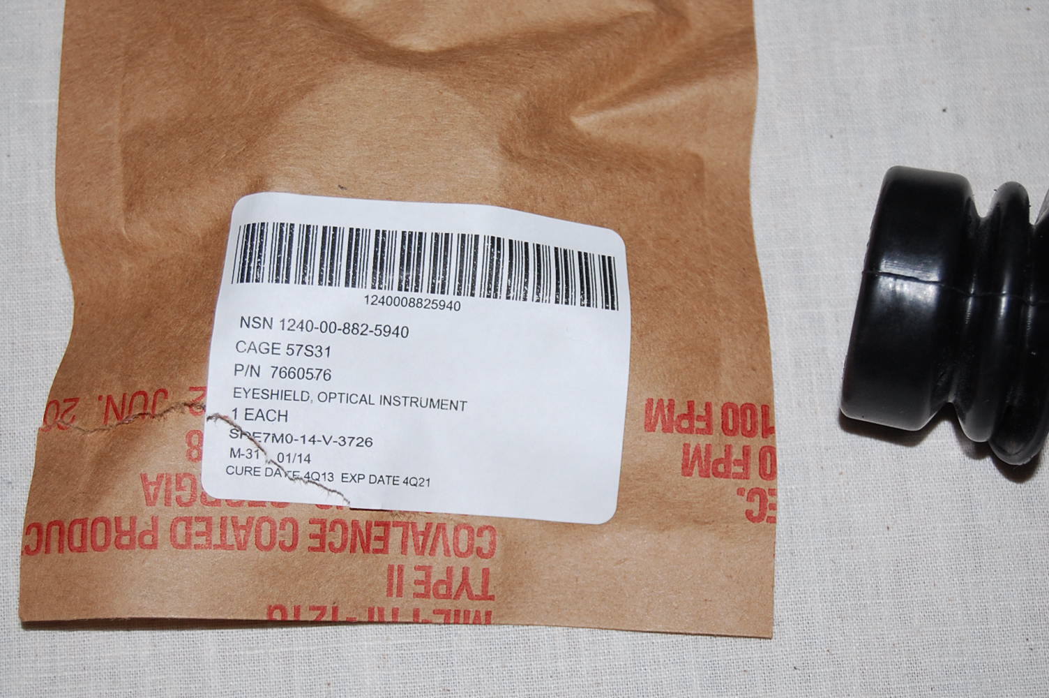 RUBBER EYE CUP REPLACEMENT PN7660576 NIGHTVISION SCOPE OPTICAL INSTRUMENT?? READ