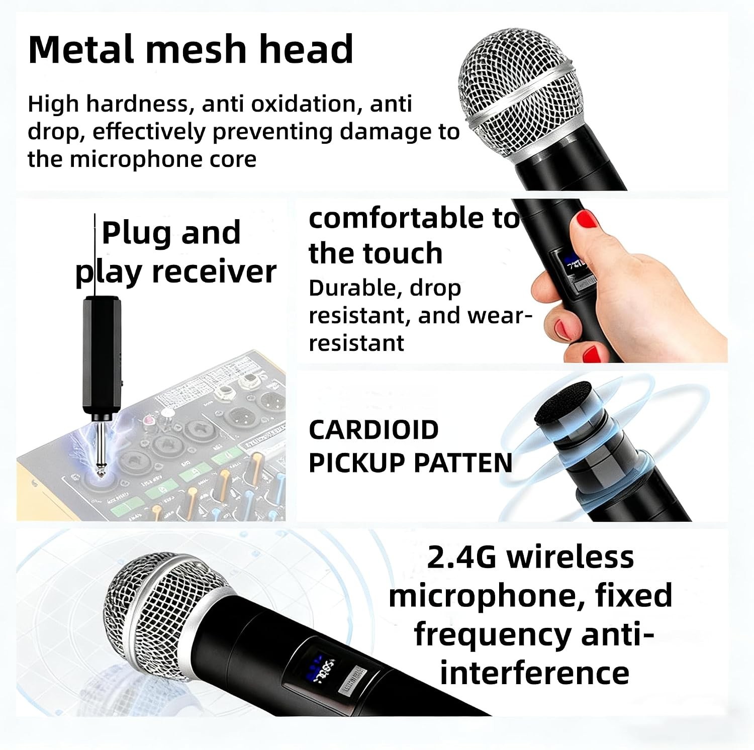Studio Quality Wireless Karaoke Microphone Set with Durable Design & Accessories