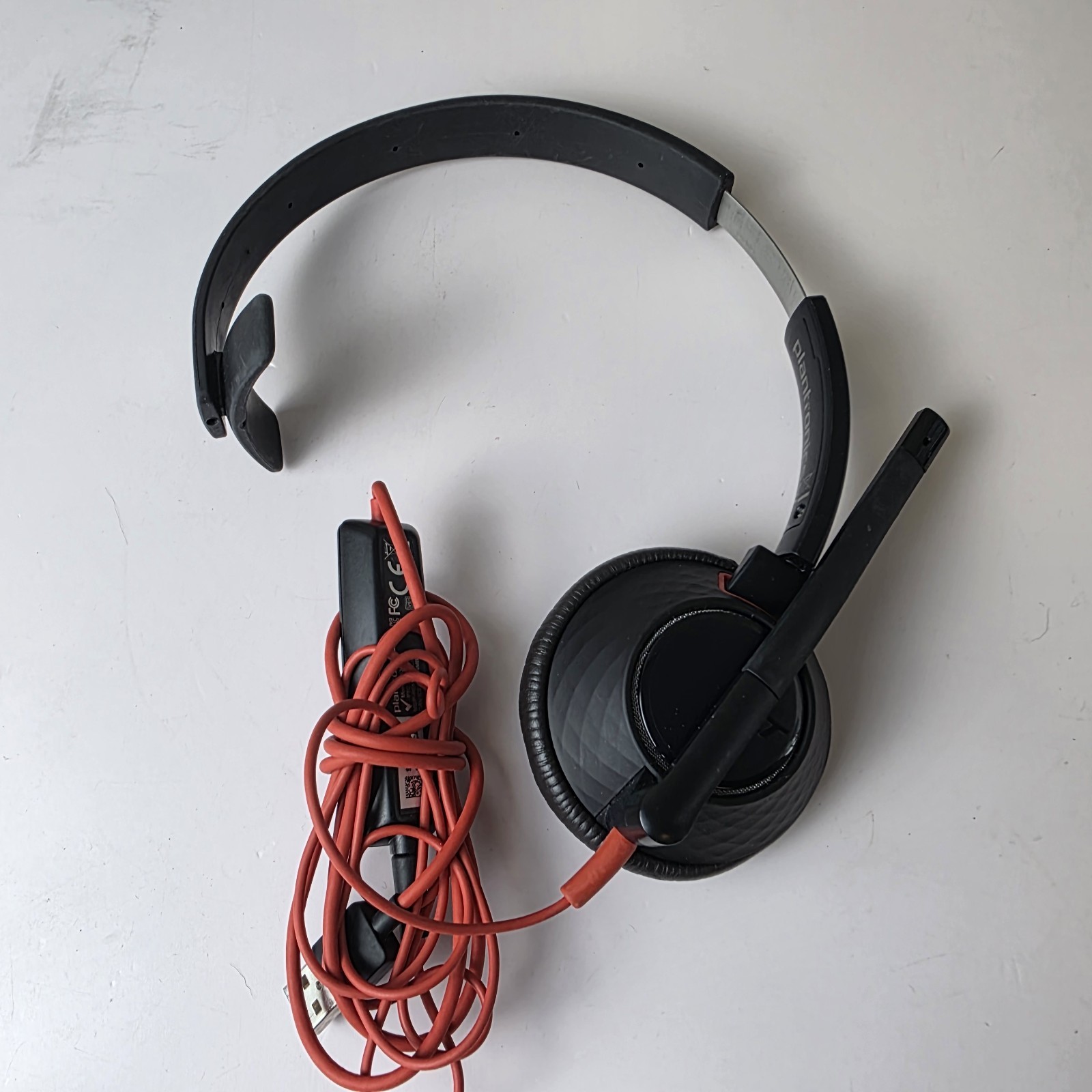 Plantronics Poly Blackwire C5210T 3.5mm Wired Headset Tested Works