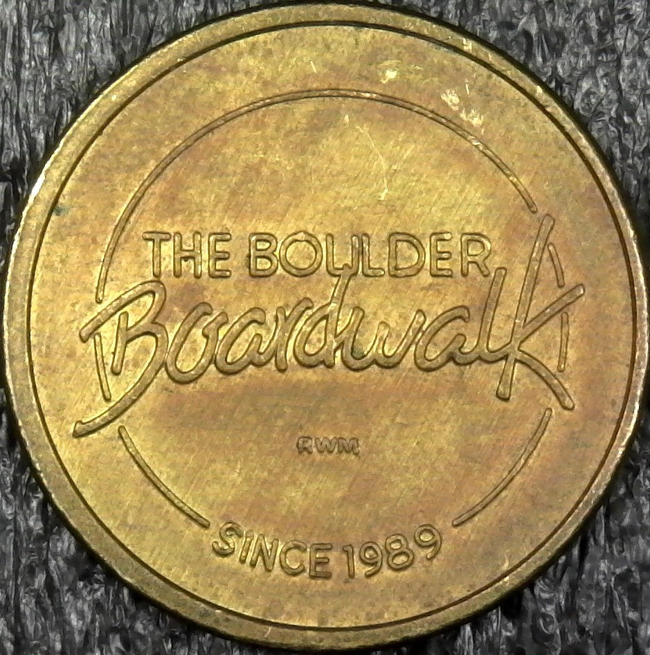 The Boulder Boardwalk Since 1989 - Arcade Video Game Token 23mm (c844)