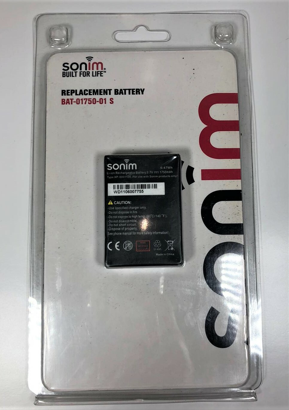 1750 mAh Replacement Battery for Sonim BAT-01750-01 S