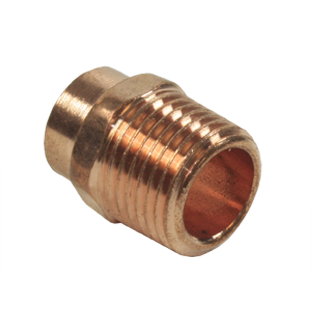 Libra Supply 1/4 inch, 1/4'', 1/4-inch Wrought Copper Male Adapter, CxMIP, 10pcs