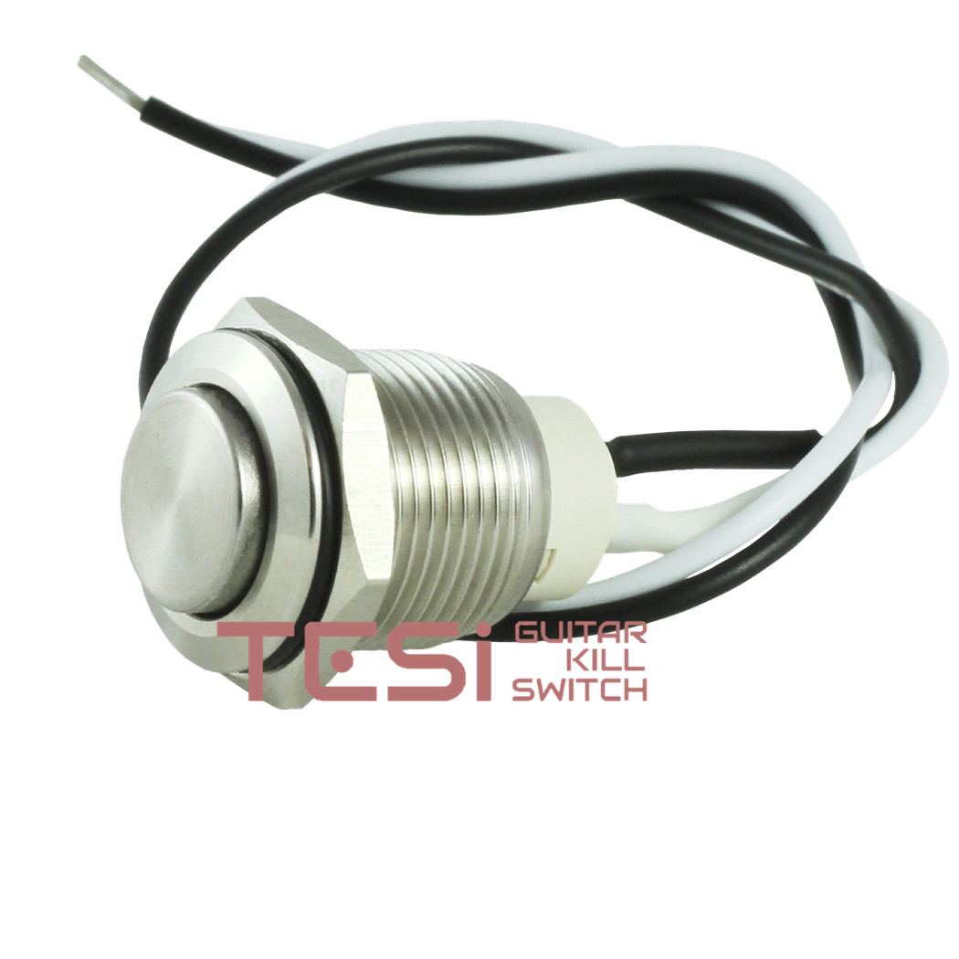 Tesi IDO L/XL 16MM Latching Push Button Guitar Kill Switch Stainless Steel