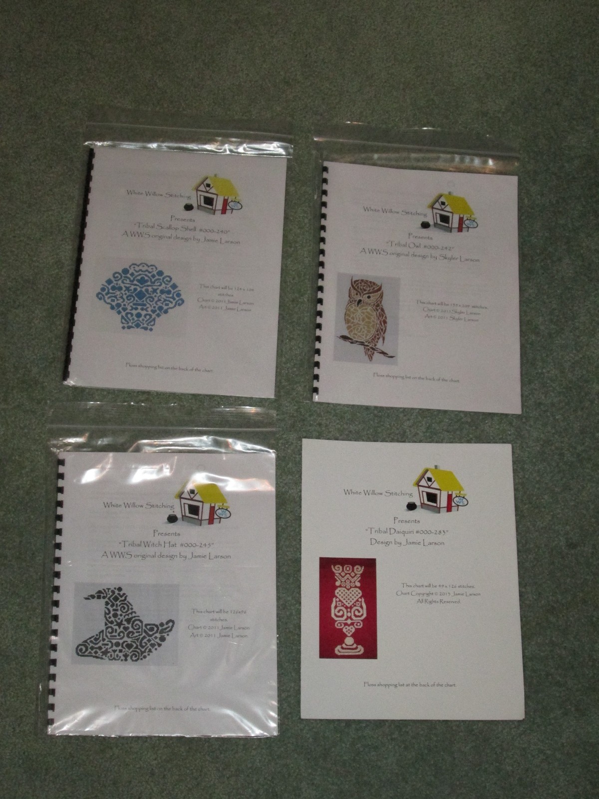 NEW & RARE "WHITE WILLOW STITCHING " CROSS STITCH CHART PACK YOU CHOOSE: