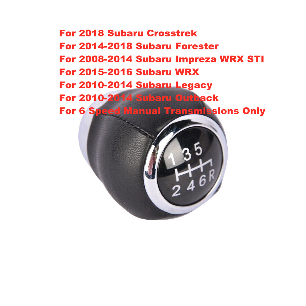 6 Speed Shift Knob For 2018 Subaru Crosstrek WRX STI Manual Transmission US
