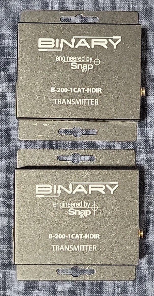 Binary B-200-1CAT-HDIR Transmitter Only Engineered by Snap AV Lot Of 2