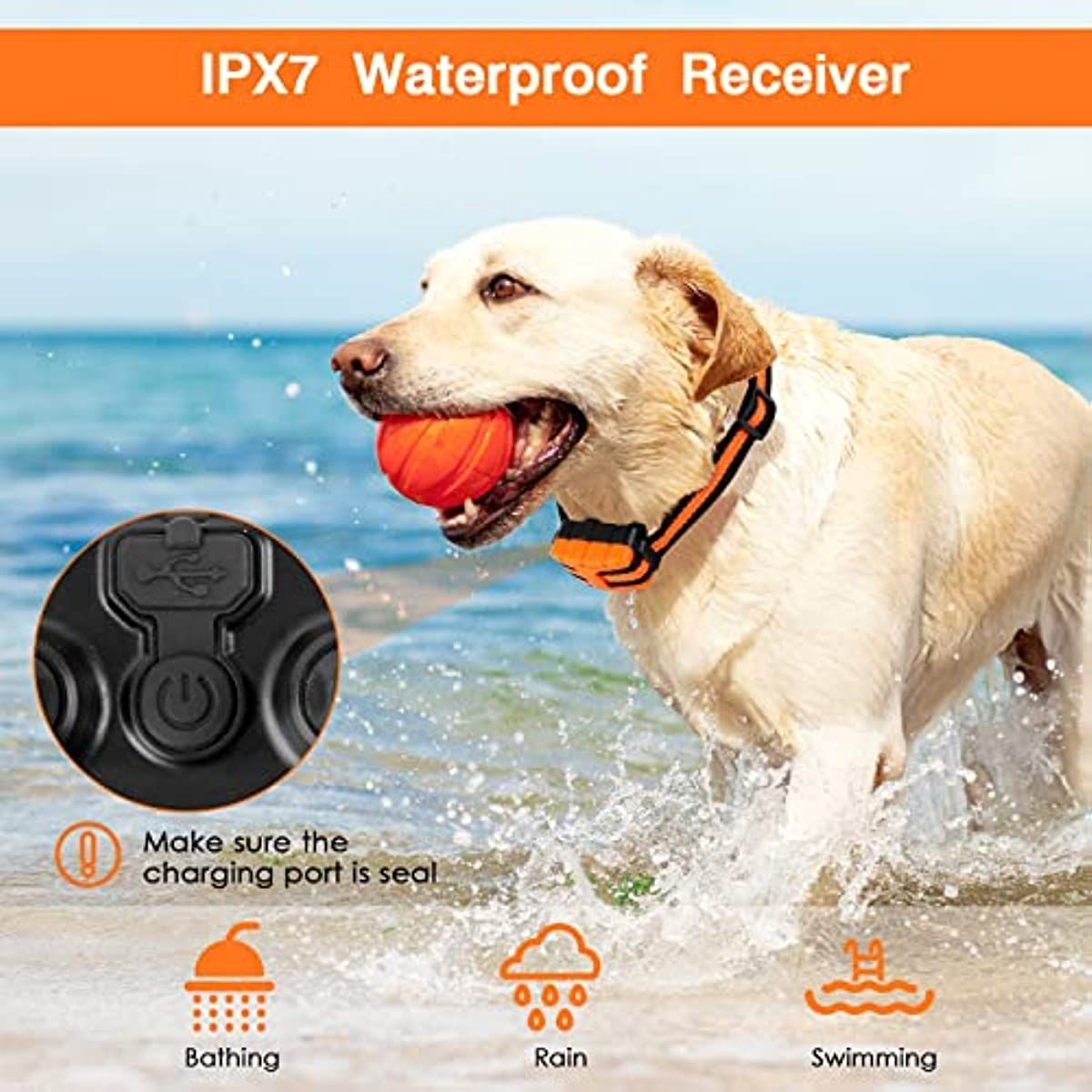 Dog Training Collar; Shock Collars 3 Modes; Rechargeable Collar for Dogs