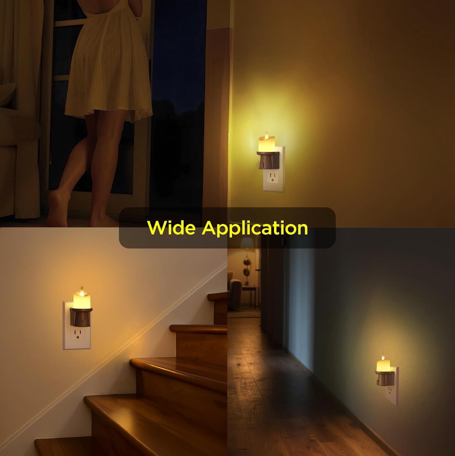 2-in-1 Plug in Night Light (2 Pack) - Dusk to Dawn Sensor OR Remote Control