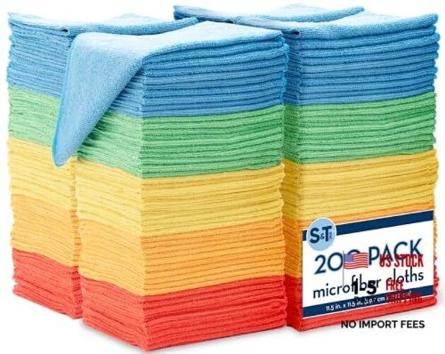 Microfiber Cleaning Cloth, Bulk Towels for Home, Reusable Microfiber 200 Pack