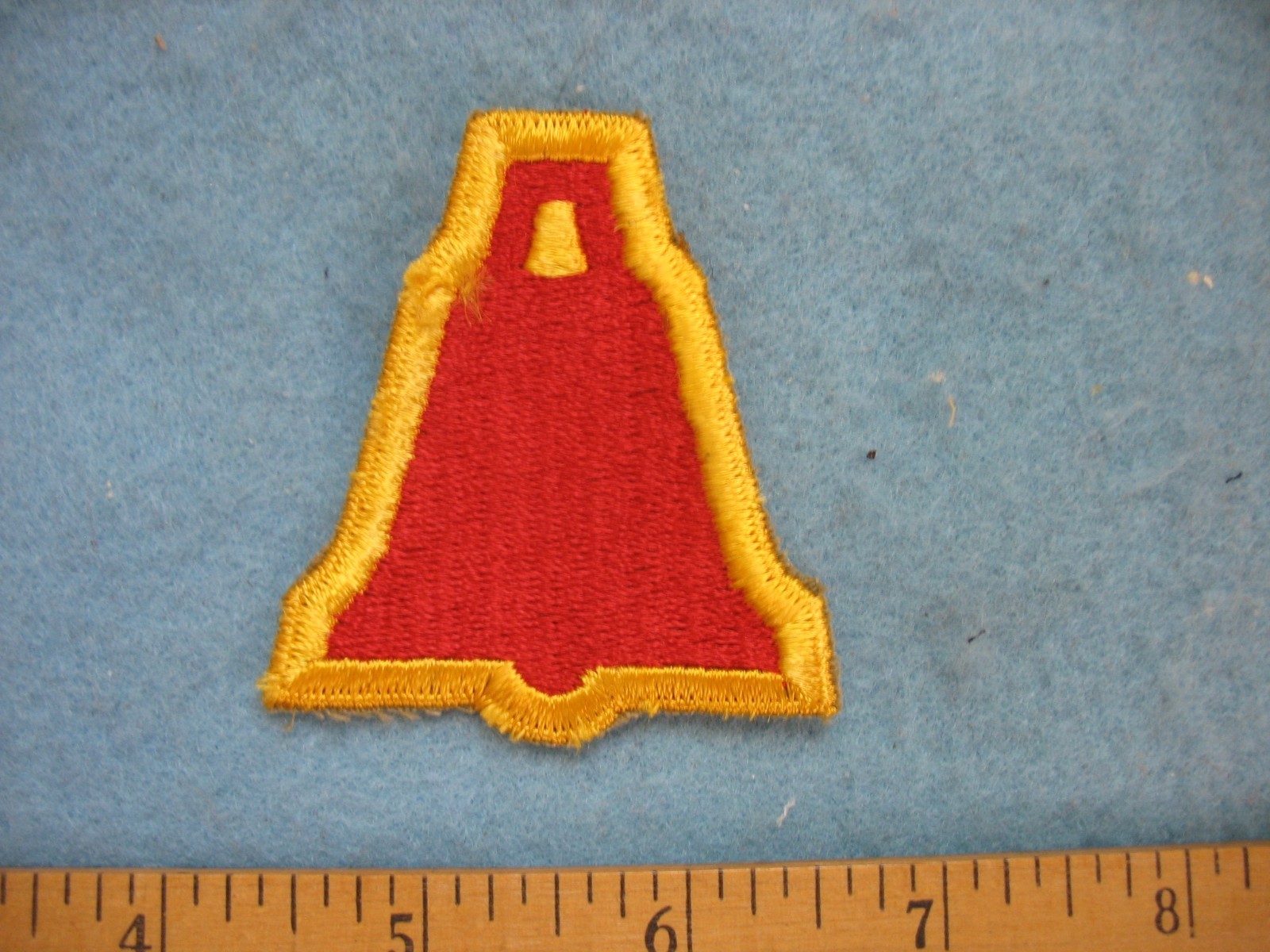 Original unused WWII US Army XIX Corps whiteback patch First Version Bell