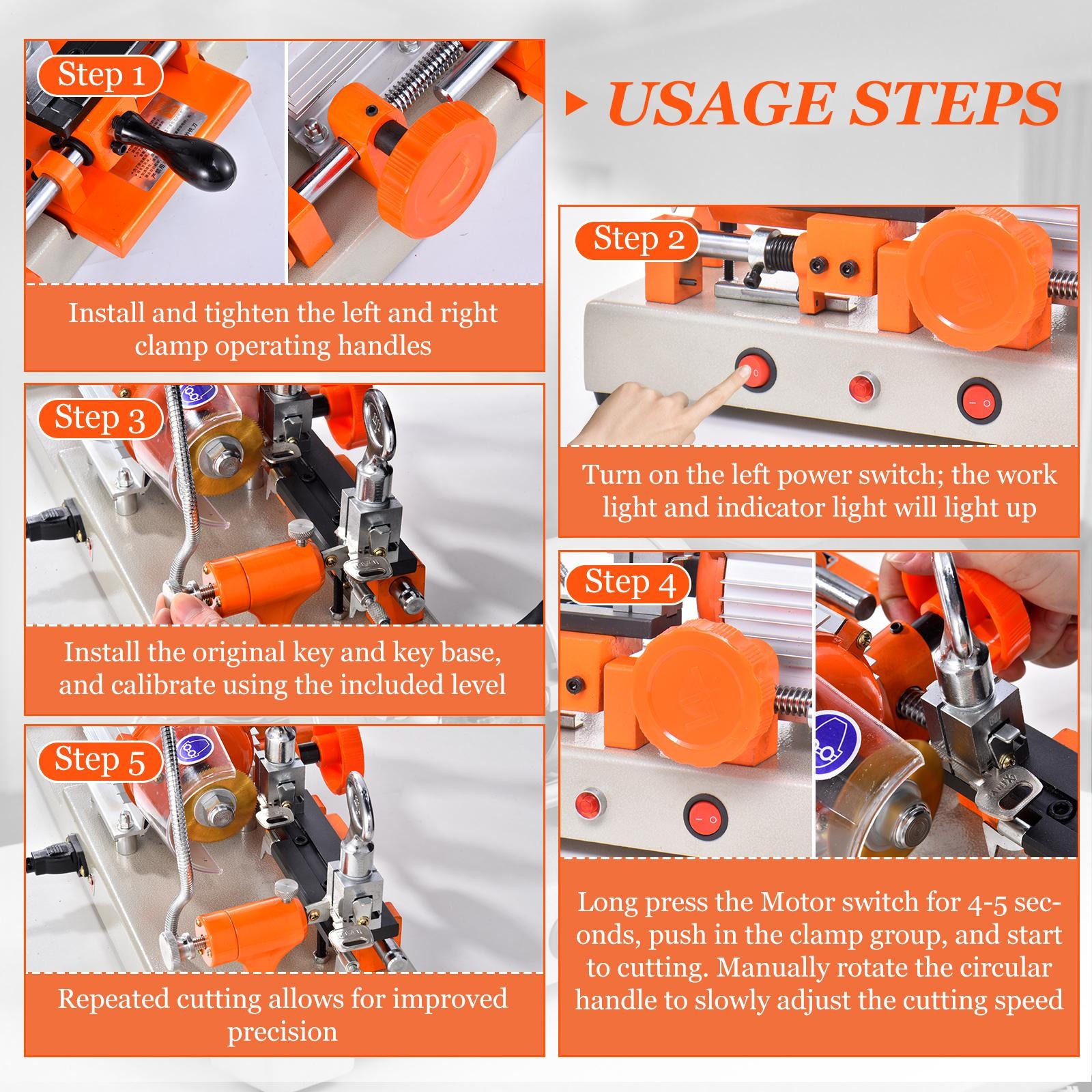 Two-sided Key Cutting duplicating Machine Cutter Car Key Copier Locksmith Tool