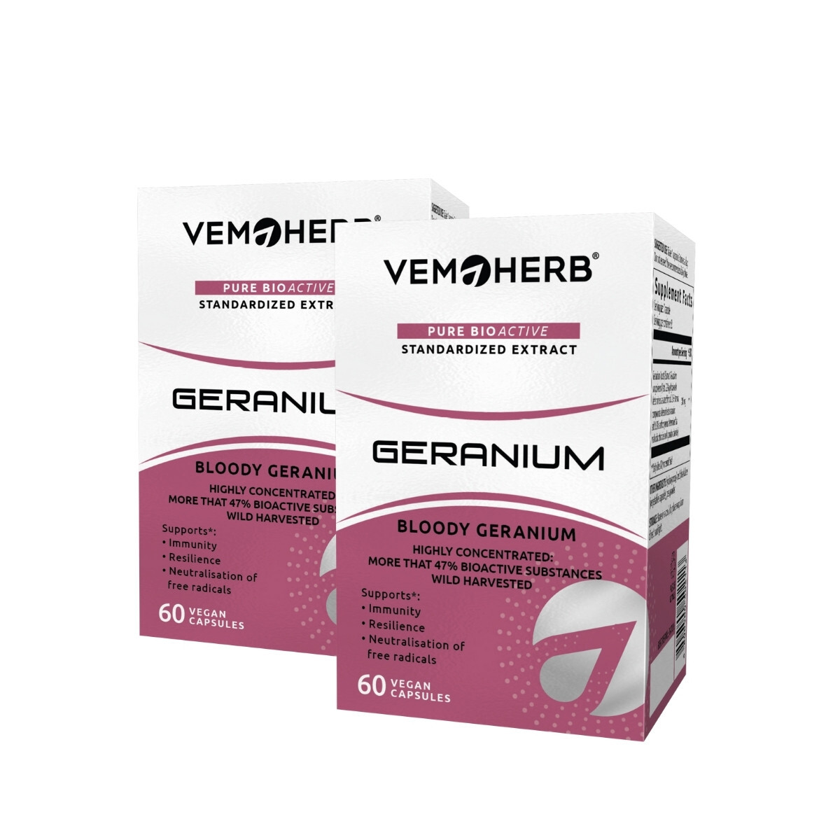 VEMOHERB GERANIUM  (60 vegan caps) - 2pcs.