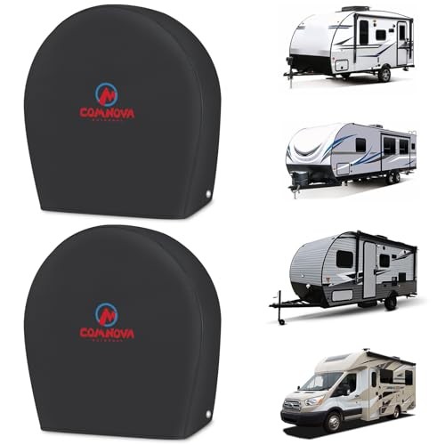 RV Tire Covers 2 Pack, Tough Tire M - Fit Tire Diameter 26"-29" Black - 2 Packs