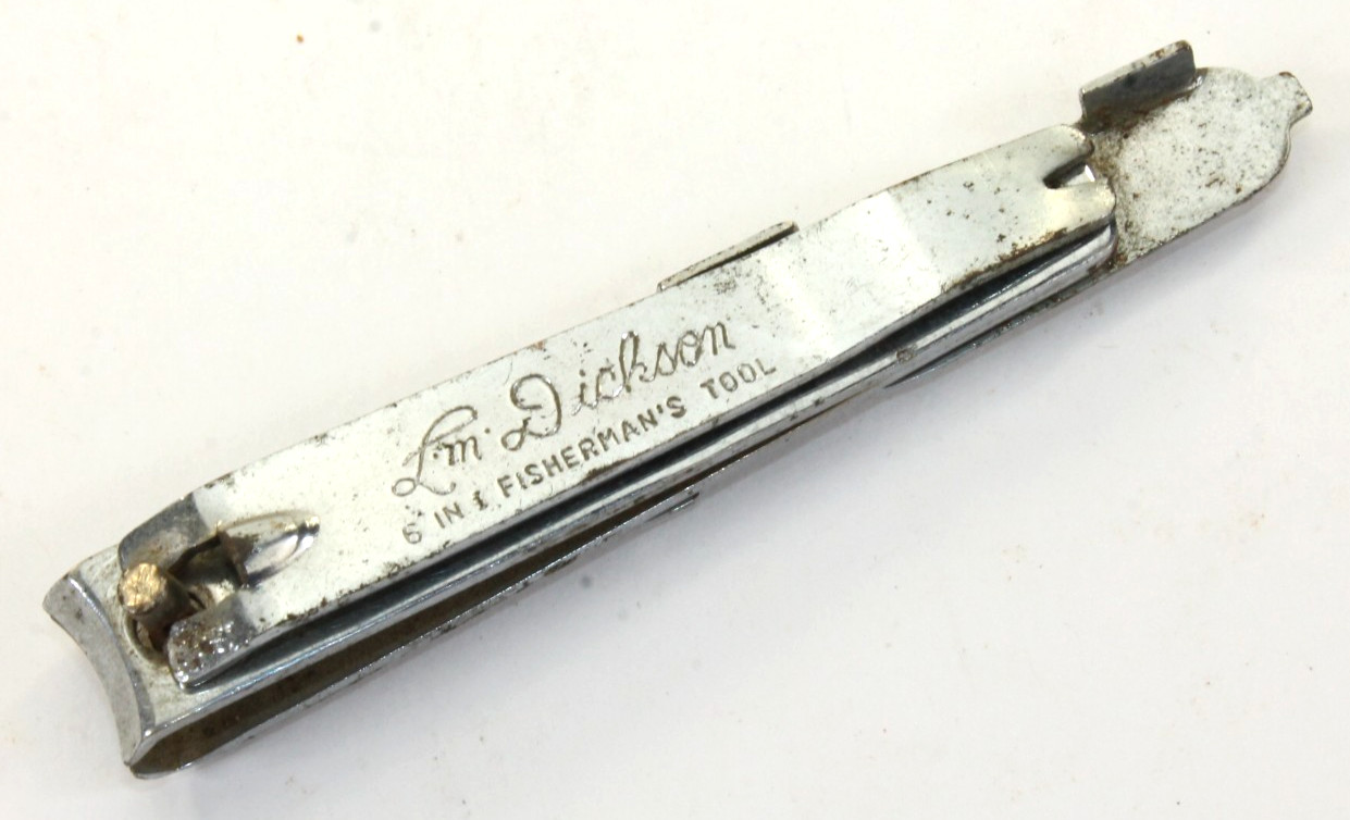 LM Dickson Vintage 6 in 1 Fisherman's Multi Tool USA Fishing Equipment Pocket