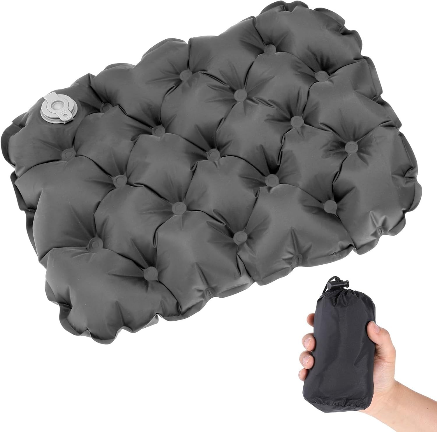 Inflatable Seat Cushion, Lightweight Camping Air Sitting Pad with Repair Clot...