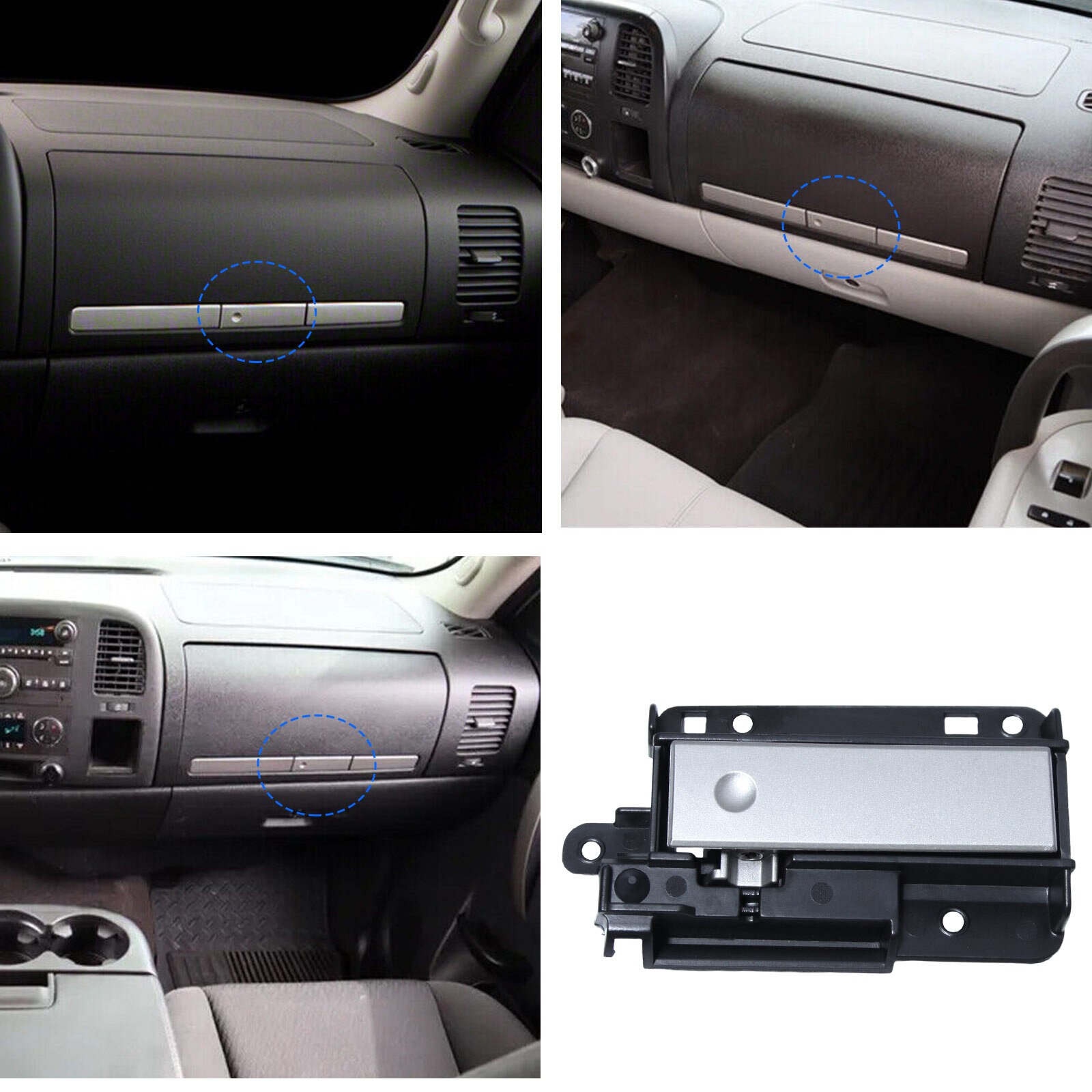 Upper Compartment Glove Box Latch Handle For Chevy 07-13 GMC Silverado Sierra