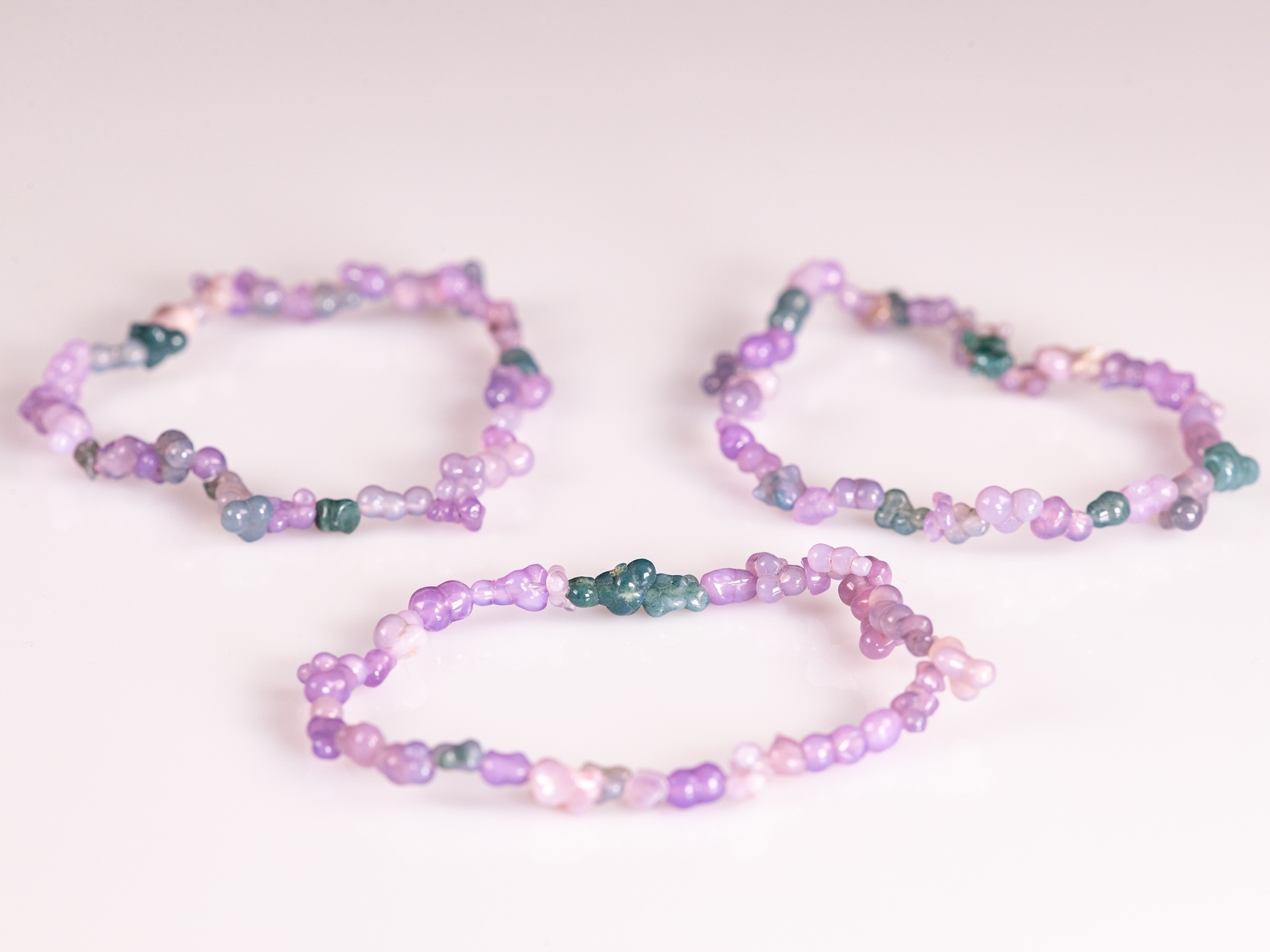 GRAPE AGATE Crystal Bracelet - Tumbled Beads - Beaded Handmade Jewelry, E1716