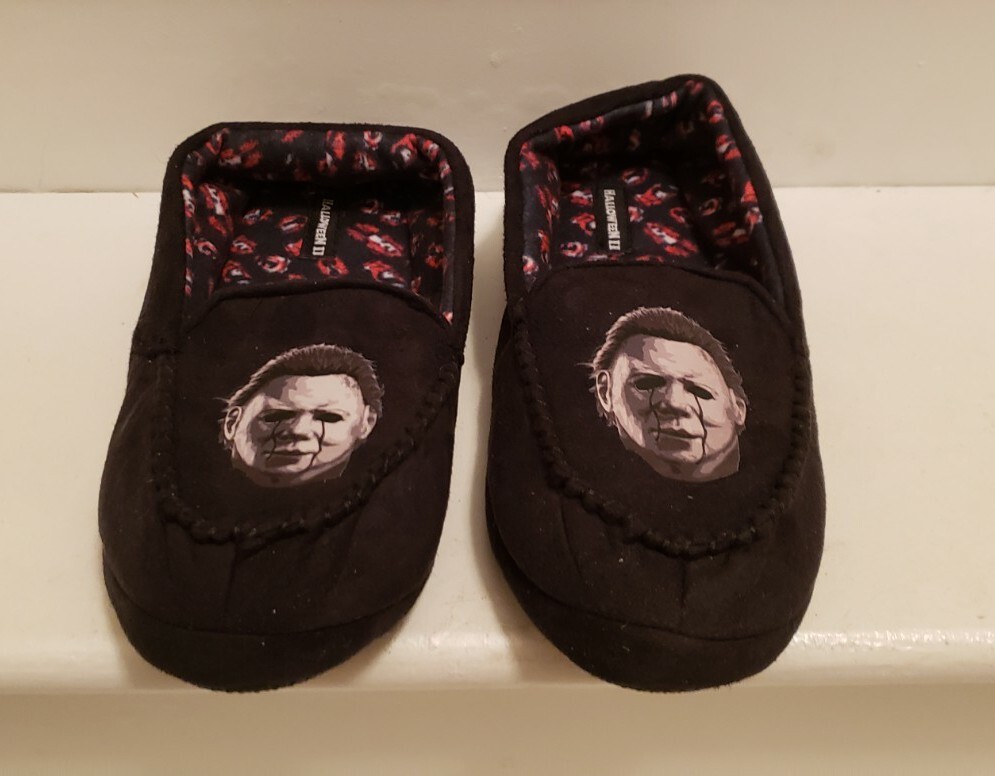 Michael Myers Halloween Slippers "Halloween II" Ground Up Black EUC