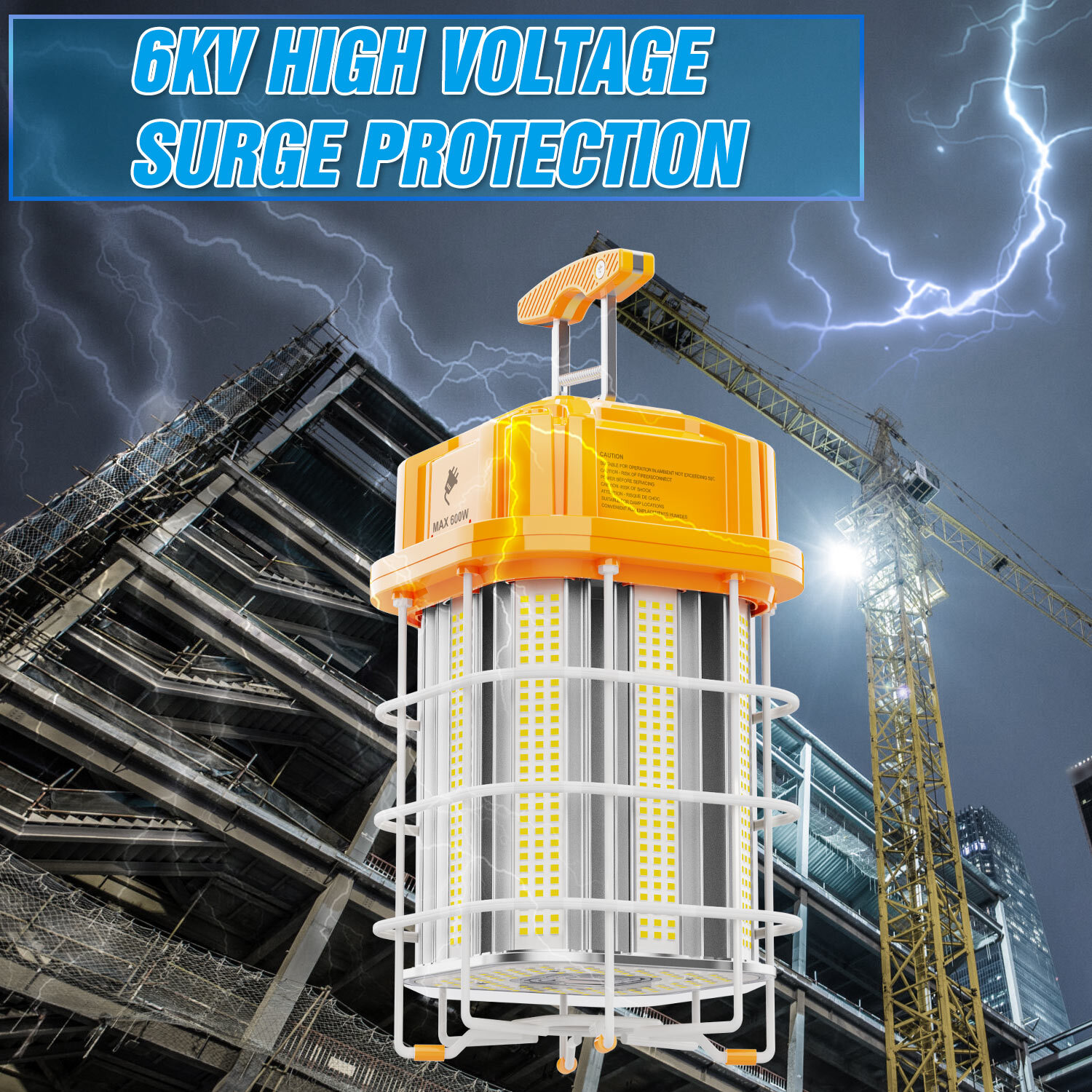 LED Temporary String Work Light 150W Linkable Construction Jobsite High Bay Lamp