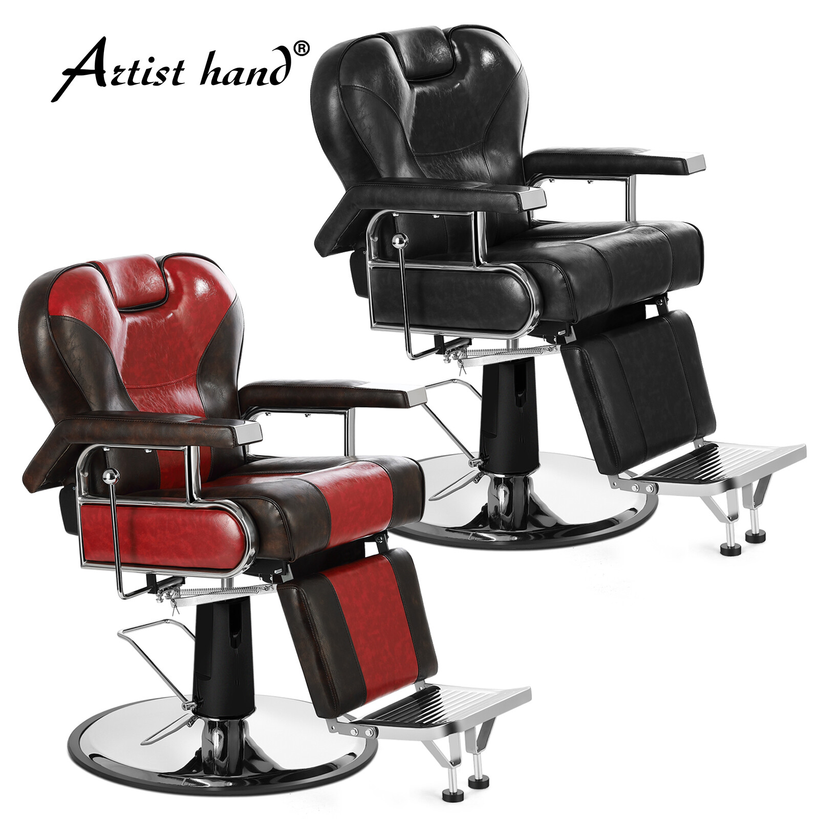 Artist hand Reclining All Purpose Hydraulic Barber Chair Heavy Duty Salon Beauty