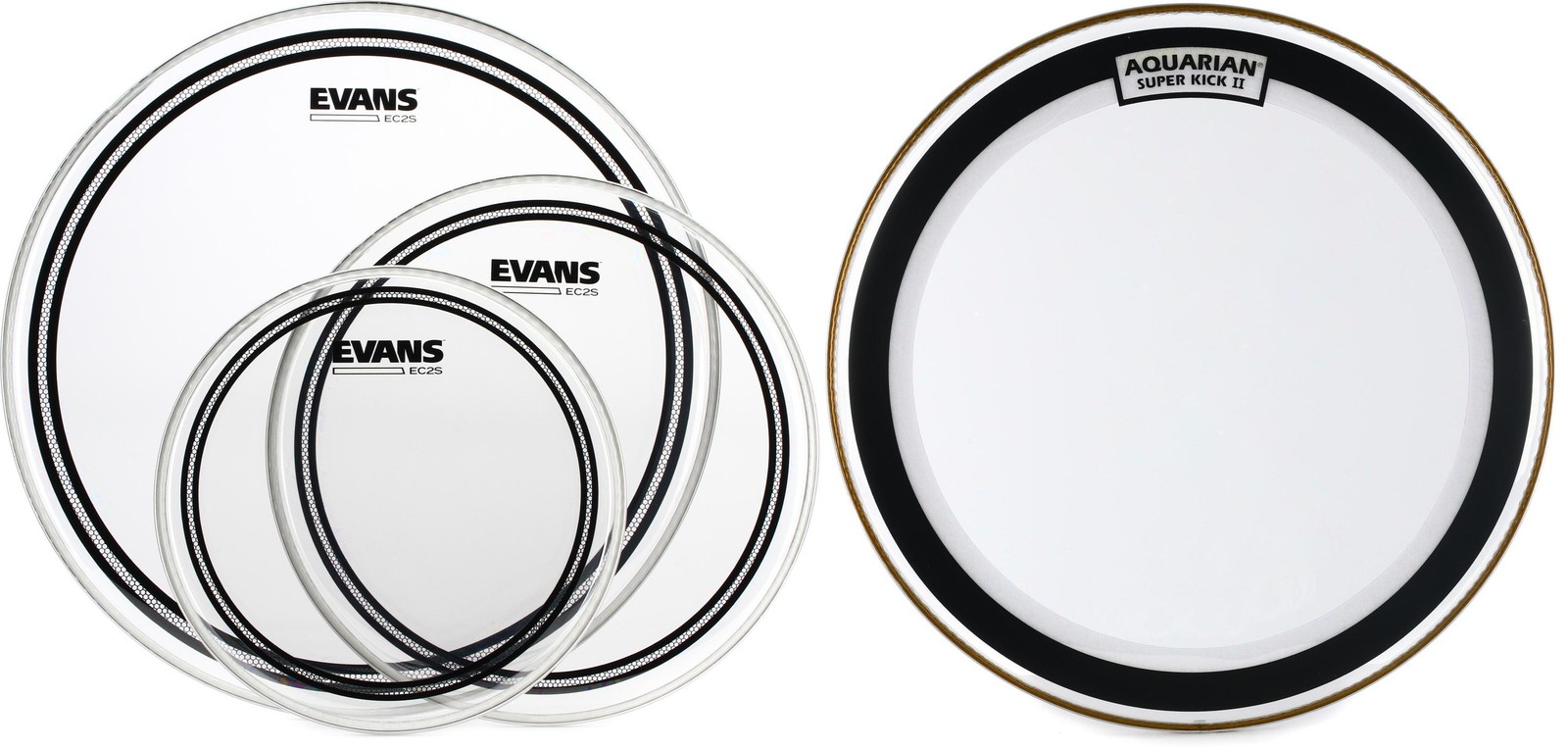Evans ETP-EC2SCLR-R + Aquarian SKII22 Value Bundle