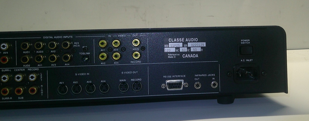Classe SSP-25 Surround Processor - Audio Preamp