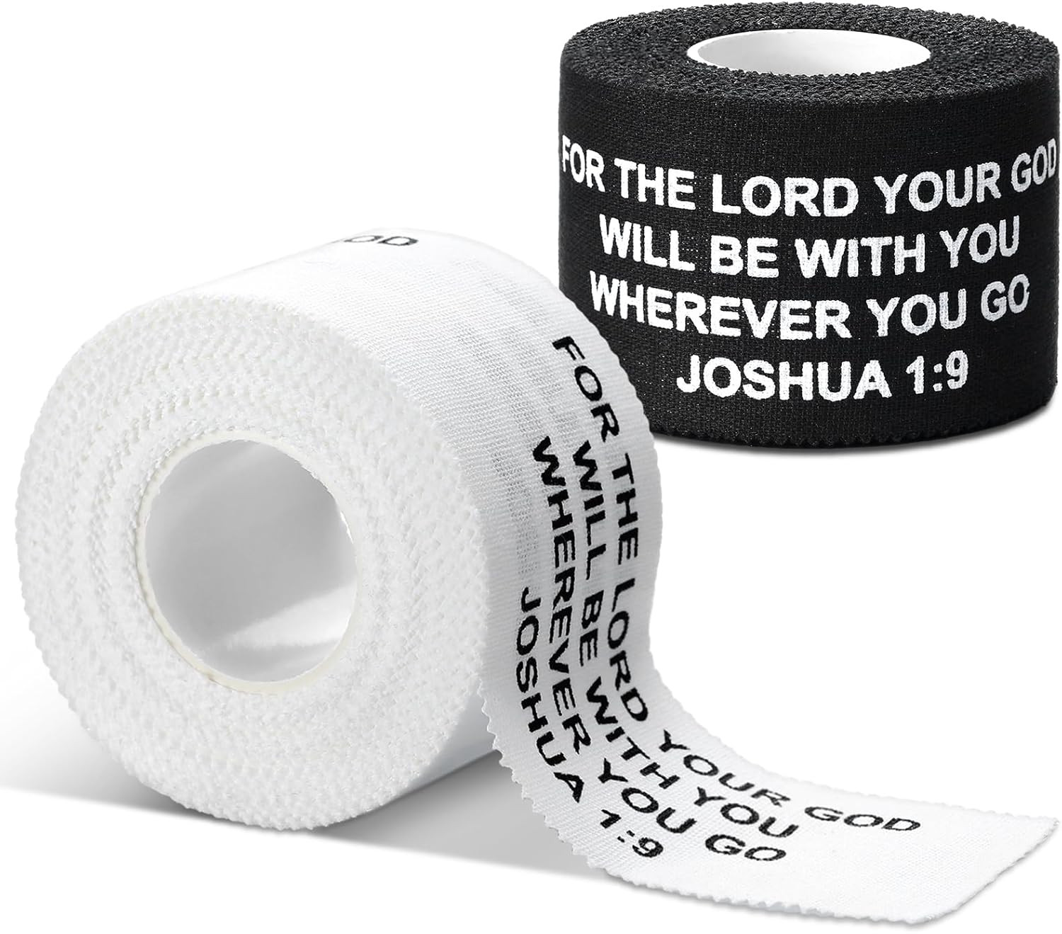 2 Pcs Christian Wrist Tape Bible Verse Athletic Tape 1.5in x 25ft Football Wr...