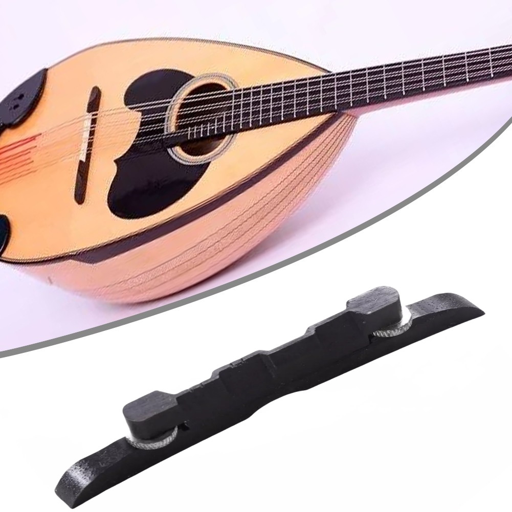 Adjustable Mandolin Bridge Premium Ebony Material Easy String Adjustment
