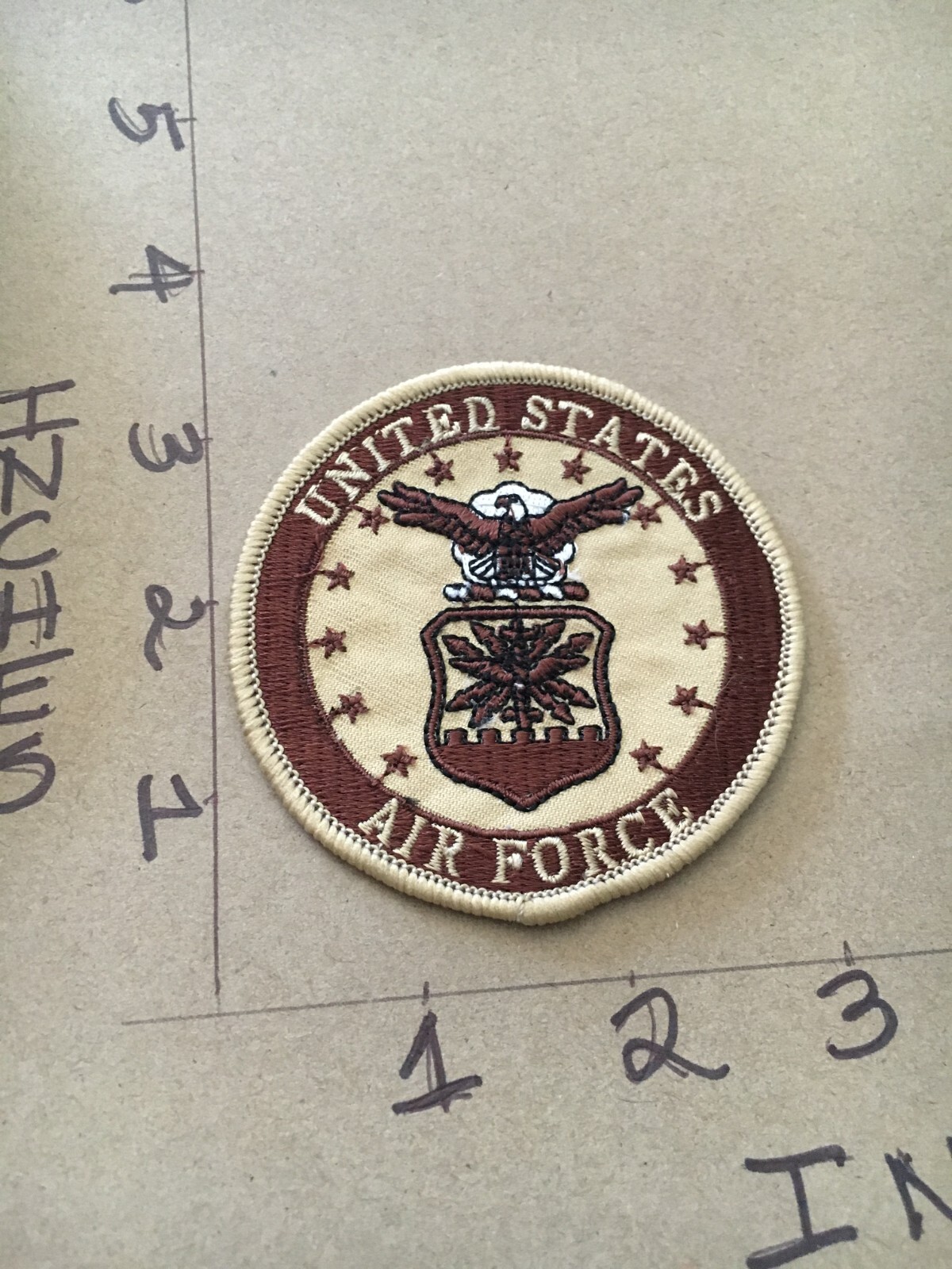 US Air Force desert tan round Patch 9/21/23 modern