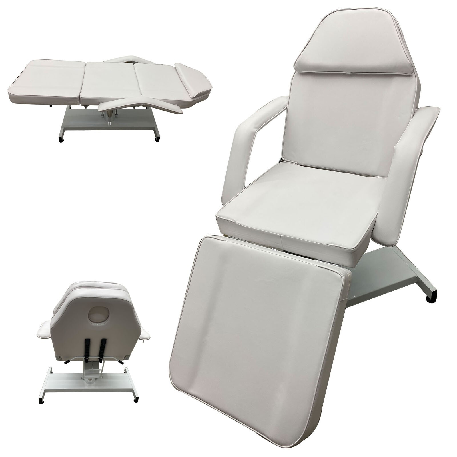 White Adjustable Beauty Chair Massage Bed Multifunctional Folding Salon Spa Bed
