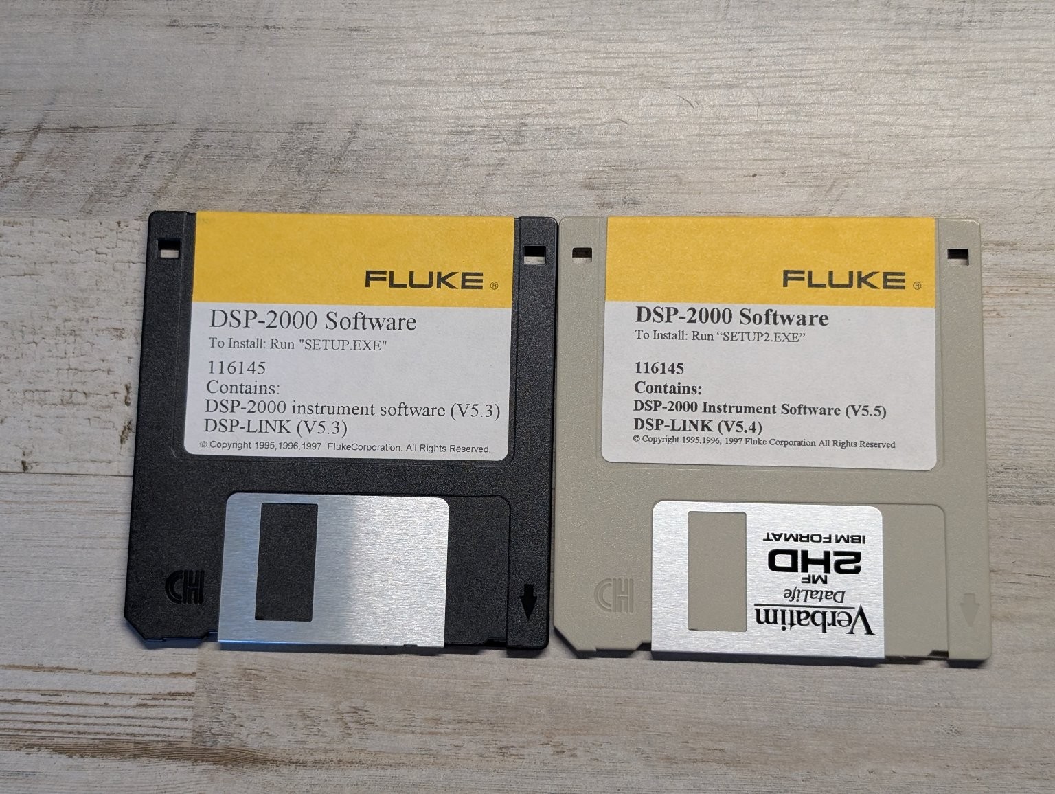 Fluke DSP-2000 Software Floppy Disks Lot of 2 V5.3 V5.5 Drivers