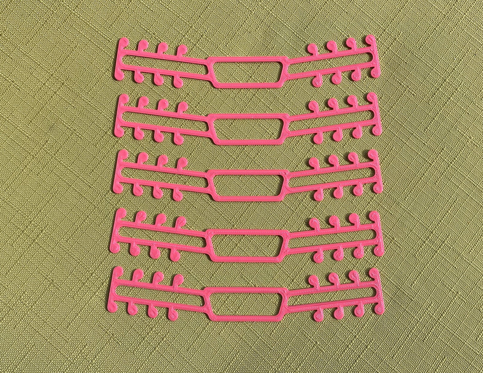 Face Mask Ear Saver Strap for Ear Protection. PINK - 5 Pack