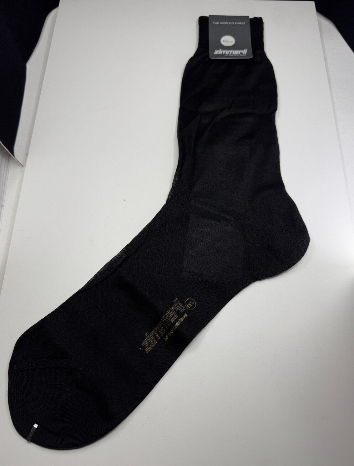 Zimmerli of Switzerland The World's Finest 100% Cotton Socks 02 Nero NWT Black.