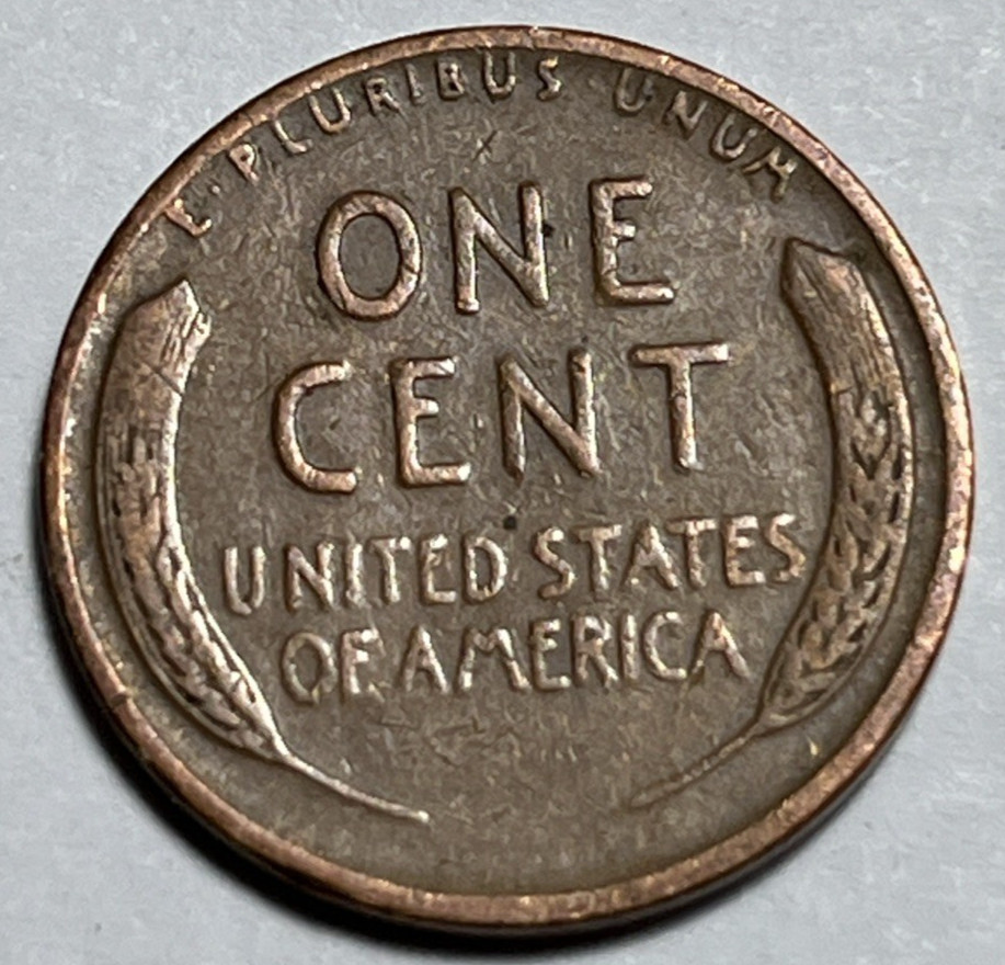 1944 D Wheat Penny Error 4 Touching 4 Date Error