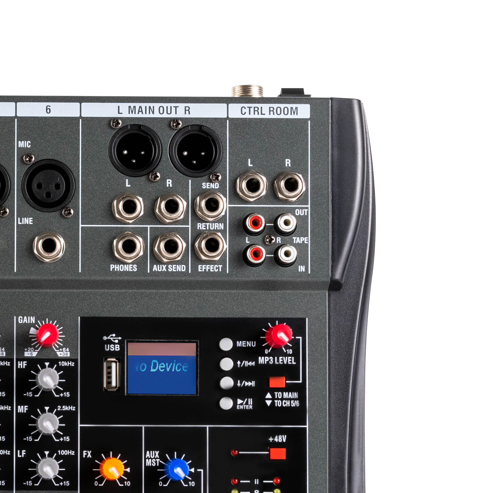 Professional Digital 6Channel Bluetooth Live Studio Audio Mixer Power Mixing USB