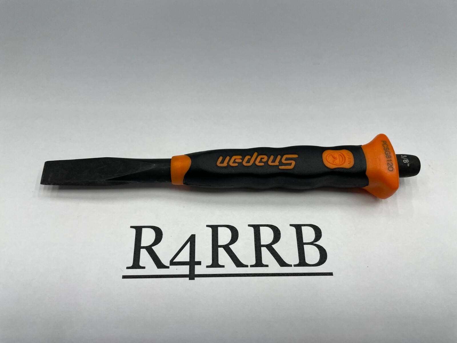 Snap-on Tools SPAIN NEW ORANGE Soft Grip 3/8" Flat Edge Chisel PCSG812O