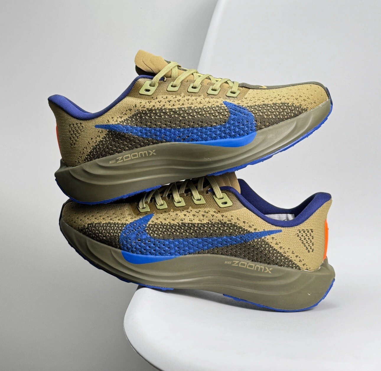 Nike Pegasus Plus HQ3221-325 Cargo Khaki Deep Royal Blue Running Shoes Multi