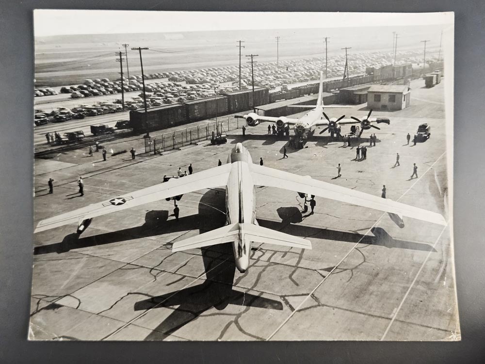 VTG. AIRCRAFT AIRPLANE AVIATION PHOTO - BOEING XB-47 STRATOJET BOMBER SEATTLE
