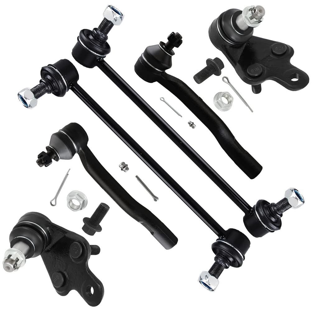 6pcs Front Suspension Ball Joint TieRod SwayBar Link for Avalon Camry 2012-2018